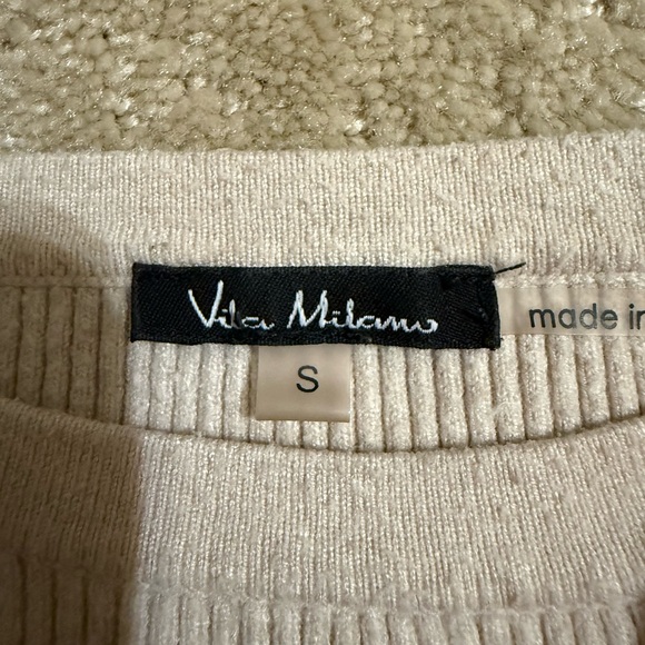 Milano Cream Ribbed Knit Top - Picture 2 of 2